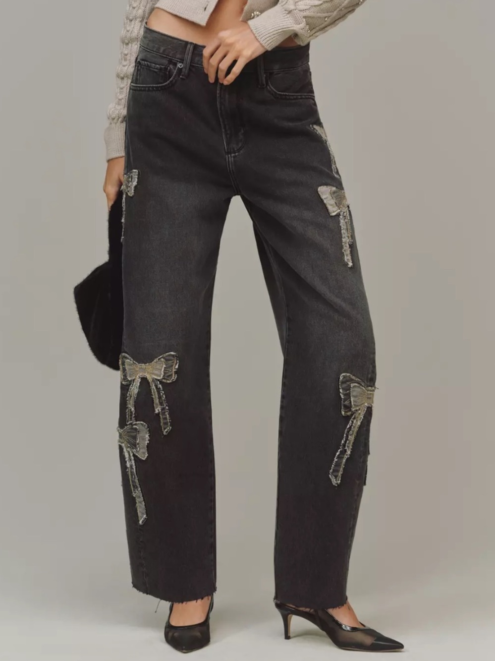 NWT Driftwood Parker High-Rise Barrel Jeans Sz W28 | Driftwood Bow Jeans -